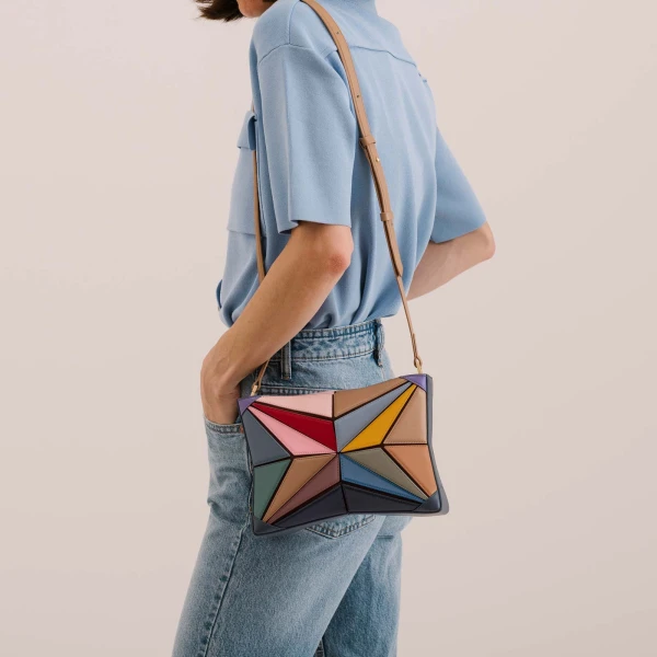 Mlouye Atlas Bag in Shark | Shoulder & Crossbody Bags | Coveti