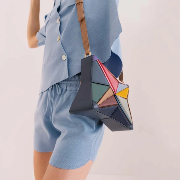 Mlouye Atlas Bag in Shark | Shoulder & Crossbody Bags | Coveti