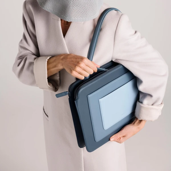 Mlouye Business Bag in Denim | Shoulder & Crossbody Bags | Coveti