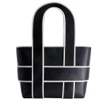 Mlouye Checker Tote XL in Black | Totes & Top-Handle Bags | Coveti
