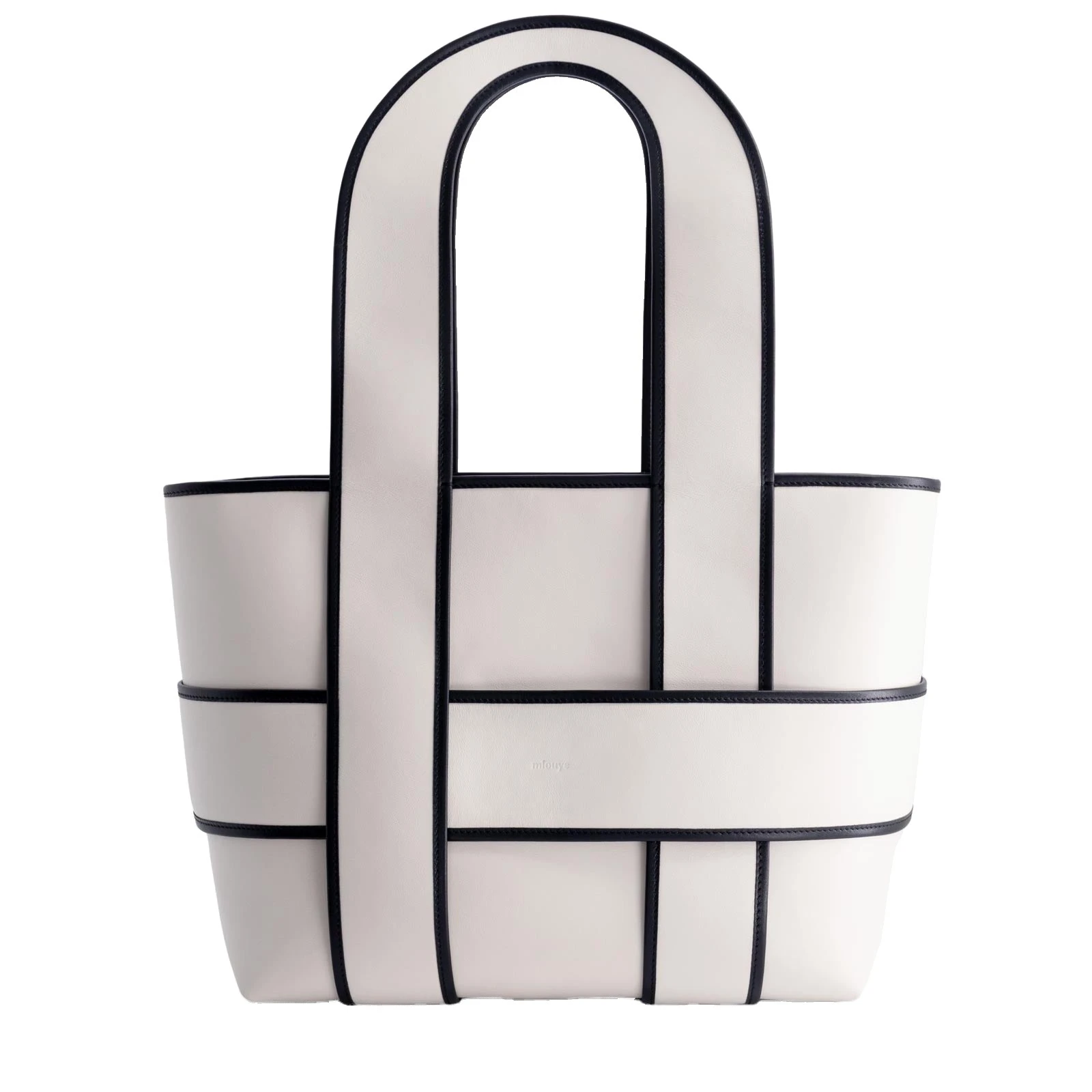 Mlouye Checker Tote XL in Off White Mlouye Checker Tote XL in Off White | Totes & Top-Handle Bags | Coveti
