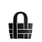 Mlouye Checker Tote in Black | Totes & Top-Handle Bags | Coveti