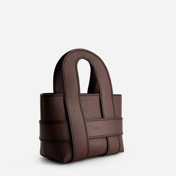 Mlouye Checker Tote in Espresso | Totes & Top-Handle Bags | Coveti