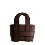 Mlouye Checker Tote in Espresso | Totes & Top-Handle Bags | Coveti