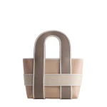 Mlouye Checker Tote in Meringue | Totes & Top-Handle Bags | Coveti