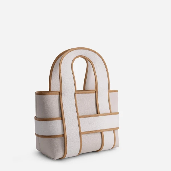 Mlouye Checker Tote in Milky | Totes & Top-Handle Bags | Coveti