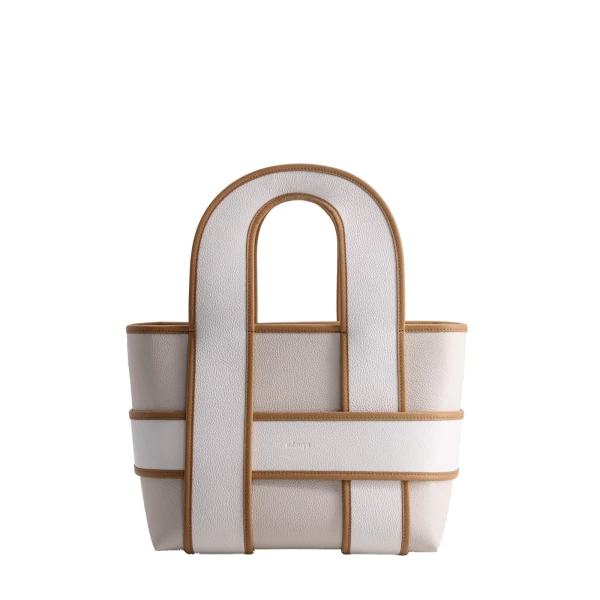 Mlouye Checker Tote in Milky | Totes & Top-Handle Bags | Coveti