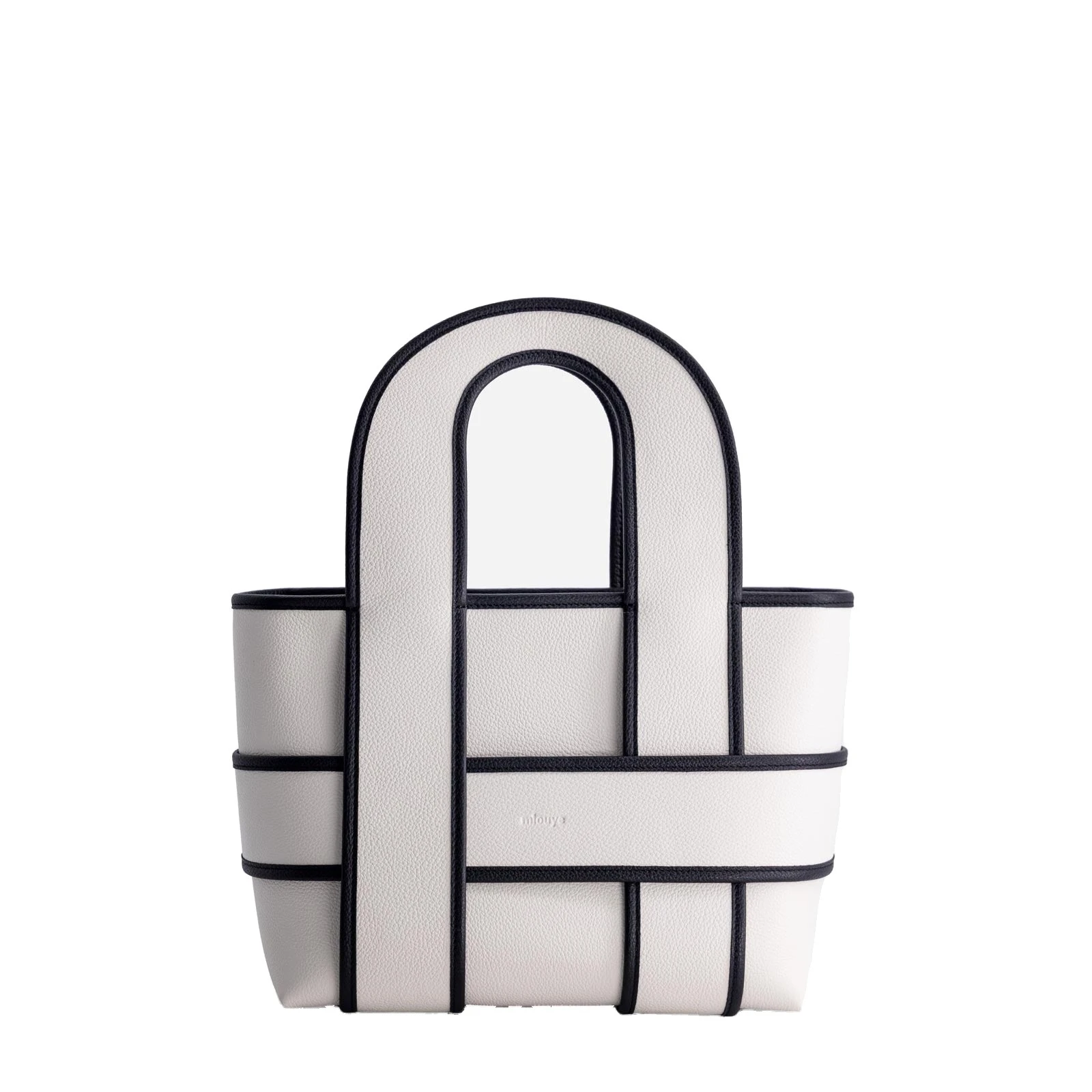 Mlouye Checker Tote in Off White Mlouye Checker Tote in Off White | Totes & Top-Handle Bags | Coveti