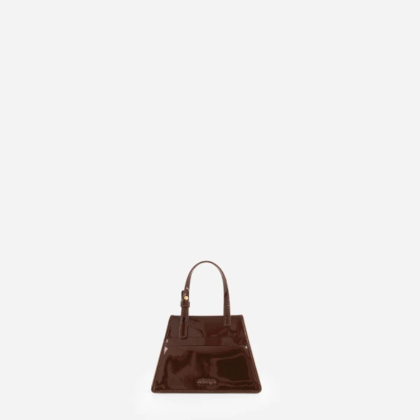 Mlouye Flex Charm in Patent Brown | Bag charms | Coveti