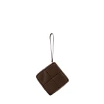 Mlouye Grid Clutch in Espresso | Clutch Bags | Coveti