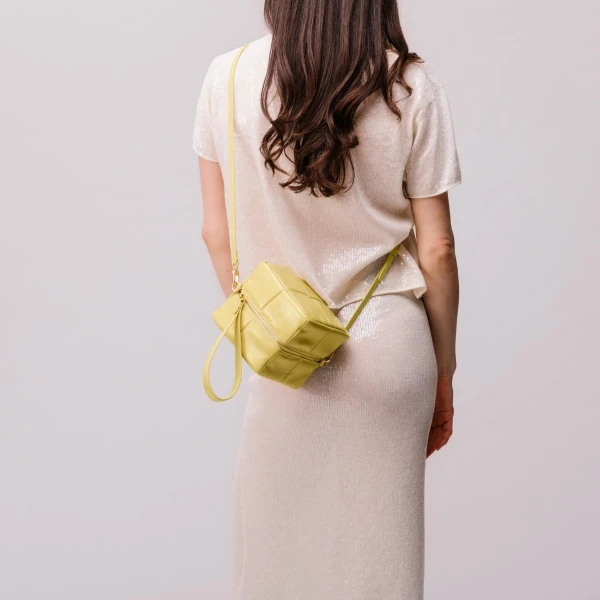 Mlouye Grid Clutch in Espresso | Clutch Bags | Coveti