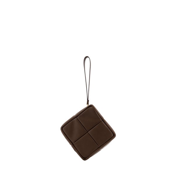 Mlouye Grid Clutch in Espresso | Clutch Bags | Coveti