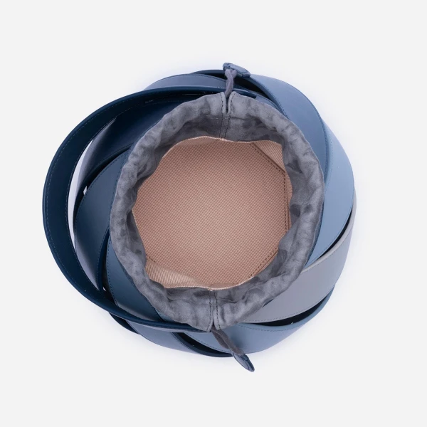 Mlouye Helix Bag in Denim | Shoulder & Crossbody Bags | Coveti