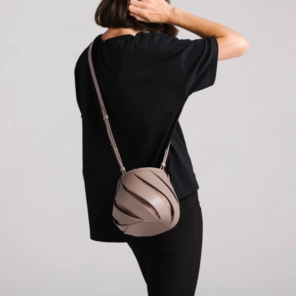 Mlouye Helix Bag in Denim | Shoulder & Crossbody Bags | Coveti