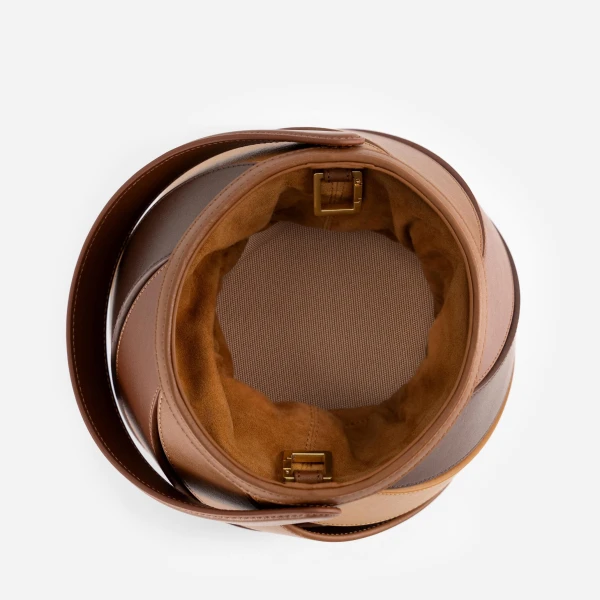 Mlouye Helix Bag in Praline | Shoulder & Crossbody Bags | Coveti