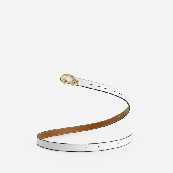 Mlouye Hit the Road Belt in Canyon and White with Gold Buckle | Belts | Coveti