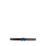 Mlouye Hit the Road Belt in Espresso and Bordeaux with Blue Buckle | Belts | Coveti
