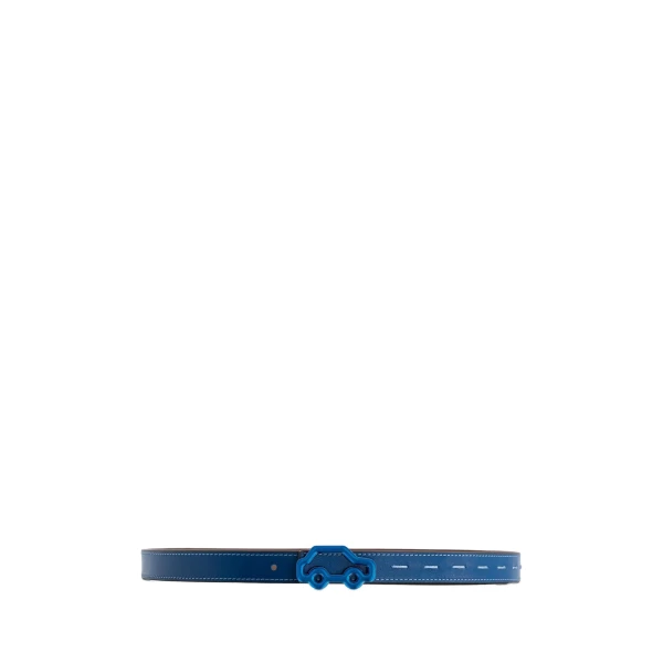 Hit the Road Belt in Reef and Chocolate with Blue Buckle