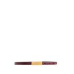 Mlouye Isla Belt in Bordeaux with Gold Buckle | Belts | Coveti