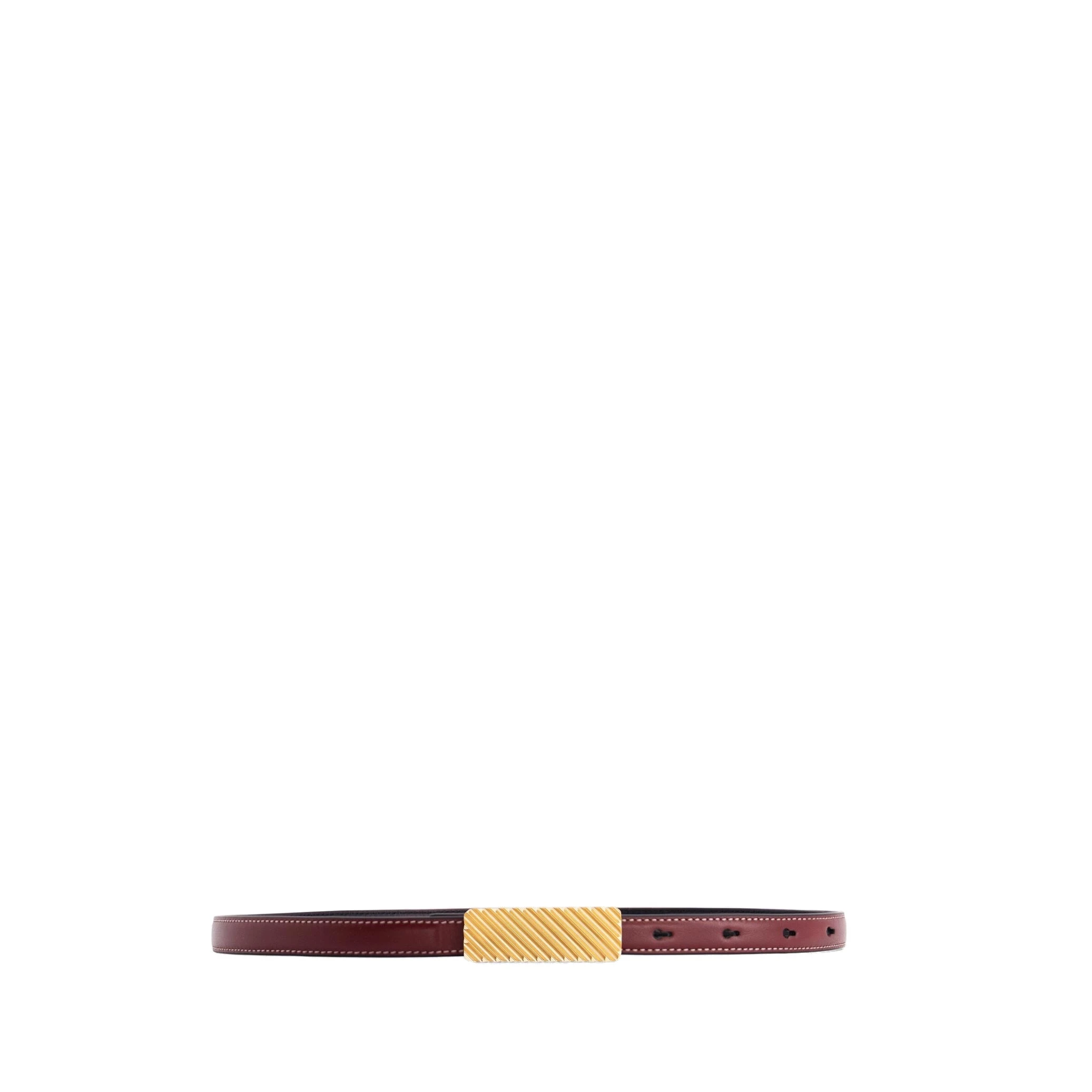 Mlouye Isla Belt in Bordeaux with Gold Buckle Mlouye Isla Belt in Bordeaux with Gold Buckle | Belts | Coveti
