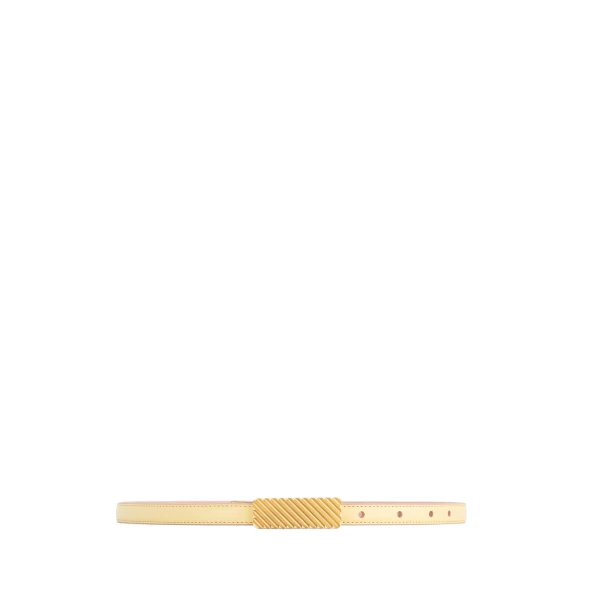 Isla Belt in Butter with Gold Buckle