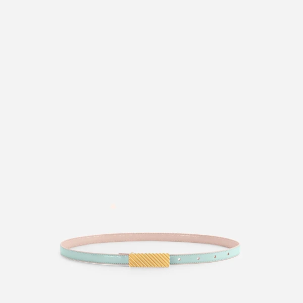 Mlouye Isla Belt in Mermaid with Gold Buckle | Belts | Coveti