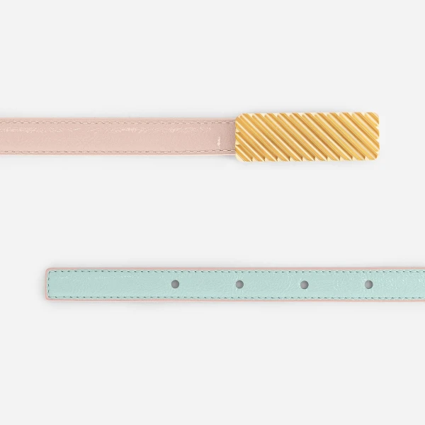 Mlouye Isla Belt in Mermaid with Gold Buckle | Belts | Coveti