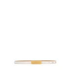 Mlouye Isla Belt in Off White with Gold Buckle | Belts | Coveti