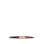 Mlouye Isla Belt in Patent Bordeaux with Gold Buckle | Belts | Coveti