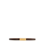 Mlouye Isla Belt in Praline with Gold Buckle | Belts | Coveti