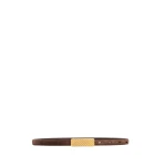 Mlouye Isla Belt in Suede Espresso with Gold Buckle | Belts | Coveti