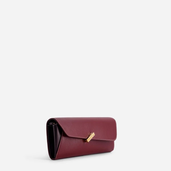 Mlouye Isla Grab Purse in Bordeaux | Shoulder & Crossbody Bags | Coveti