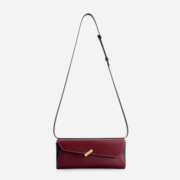 Mlouye Isla Grab Purse in Bordeaux | Shoulder & Crossbody Bags | Coveti