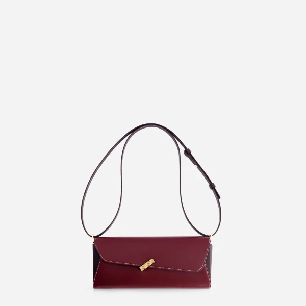 Mlouye Isla Grab Purse in Bordeaux | Shoulder & Crossbody Bags | Coveti