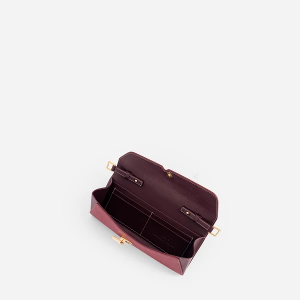 Mlouye Isla Grab Purse in Bordeaux | Shoulder & Crossbody Bags | Coveti