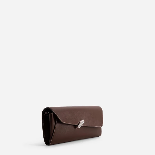 Mlouye Isla Grab Purse in Espresso | Shoulder & Crossbody Bags | Coveti