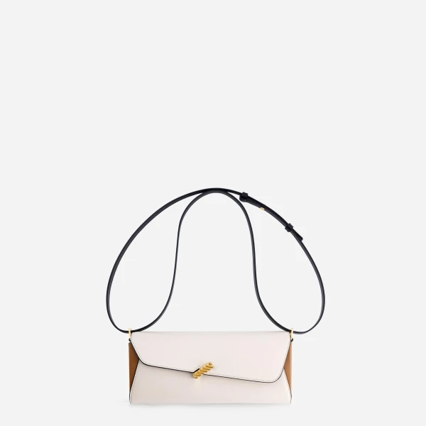 Mlouye Isla Grab Purse in Off White | Shoulder & Crossbody Bags | Coveti