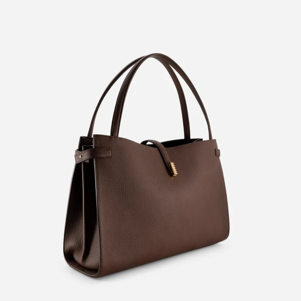 Mlouye Isla Tote in Grained Espresso | Totes & Top-Handle Bags | Coveti