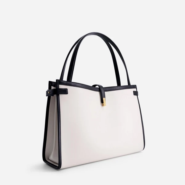 Mlouye Isla Tote in Off White | Totes & Top-Handle Bags | Coveti