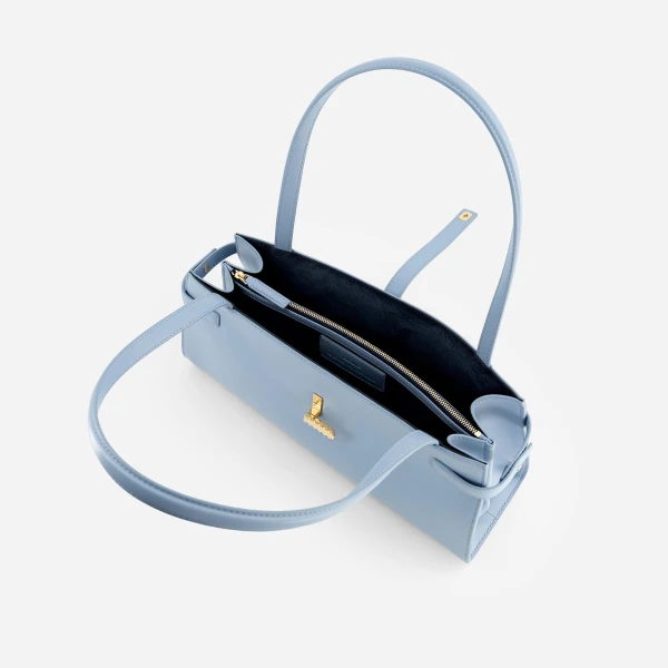 Mlouye Isla Wide Tote in Arctic | Totes & Top-Handle Bags | Coveti