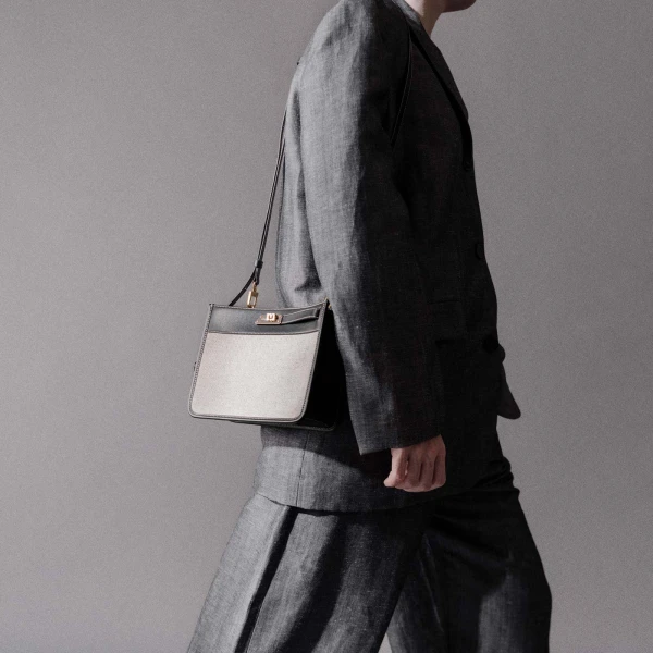 Mlouye Juno Bag in Canvas Black | Shoulder & Crossbody Bags | Coveti