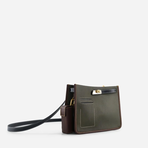 Mlouye Juno Bag in Hunter Green | Shoulder & Crossbody Bags | Coveti