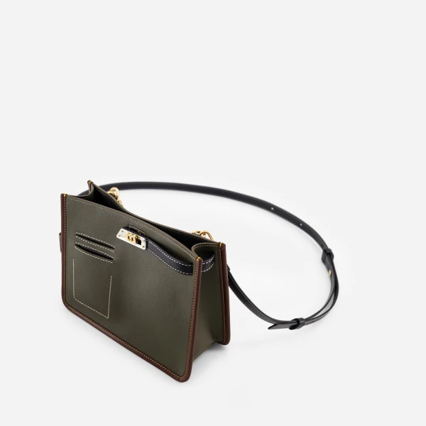 Mlouye Juno Bag in Hunter Green | Shoulder & Crossbody Bags | Coveti