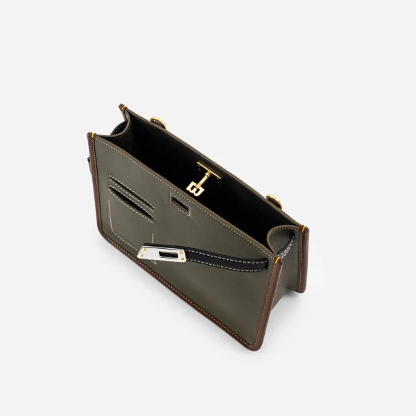 Mlouye Juno Bag in Hunter Green | Shoulder & Crossbody Bags | Coveti