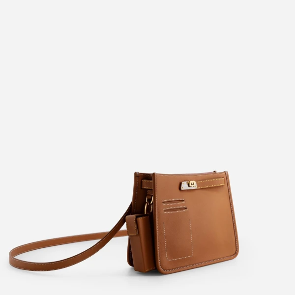 Mlouye Juno Bag in Tan | Shoulder & Crossbody Bags | Coveti