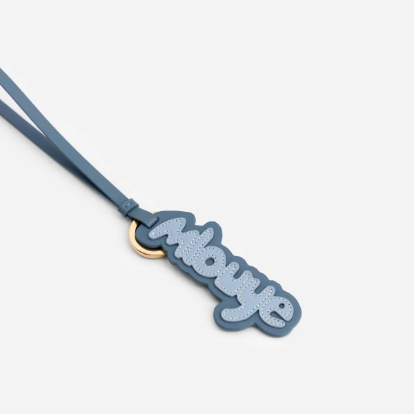 Mlouye Logo Keyring in Denim | Key Chain | Coveti