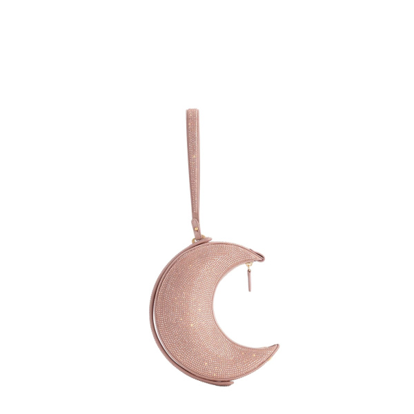 Mlouye Luna 20 Bag in Crystal Nude | Clutch Bags | Coveti