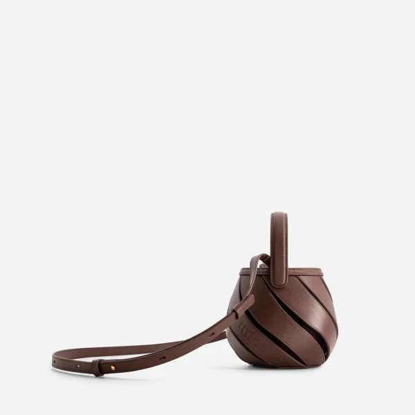 Mlouye Mini Helix Bag in Espresso | Mini Bags | Coveti