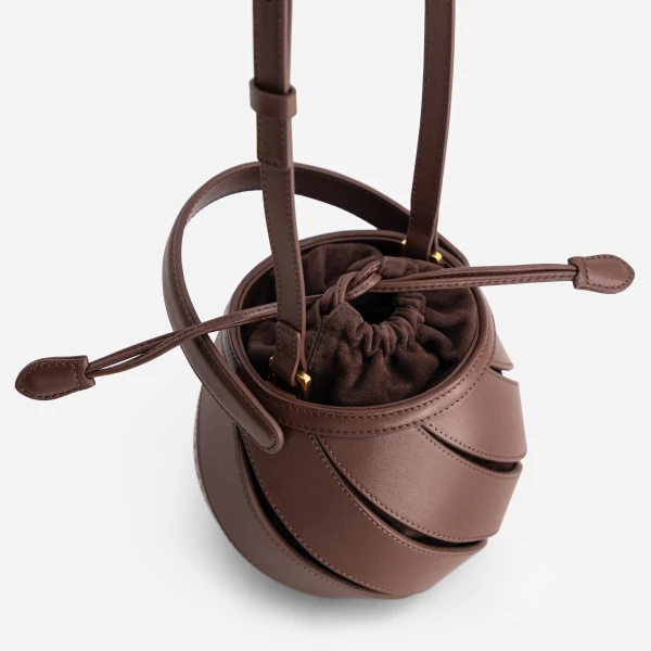 Mlouye Mini Helix Bag in Espresso | Mini Bags | Coveti