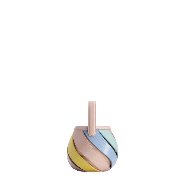 Mlouye Mini Helix Bag in Mermaid Multicolour | Mini Bags | Coveti